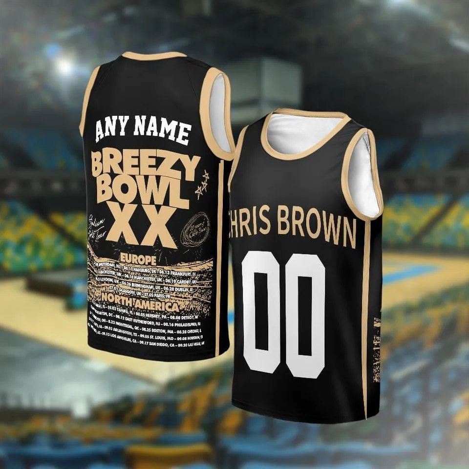 Chris Breezy Tour 2025 Basketball Jersey Unisex - Image 2
