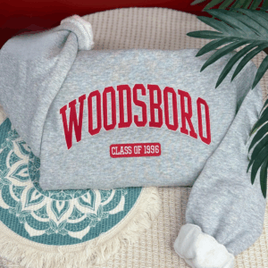 Woodsboro Embroidered Sweatshirt, Woodsboro Class Of 1996, Horror Movie Shirt
