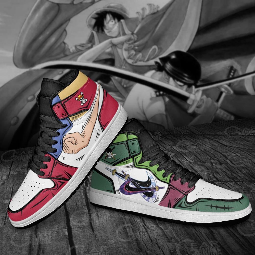 Luffy and Zoro J1s Sneakers Gomu and Santoryu - Image 4