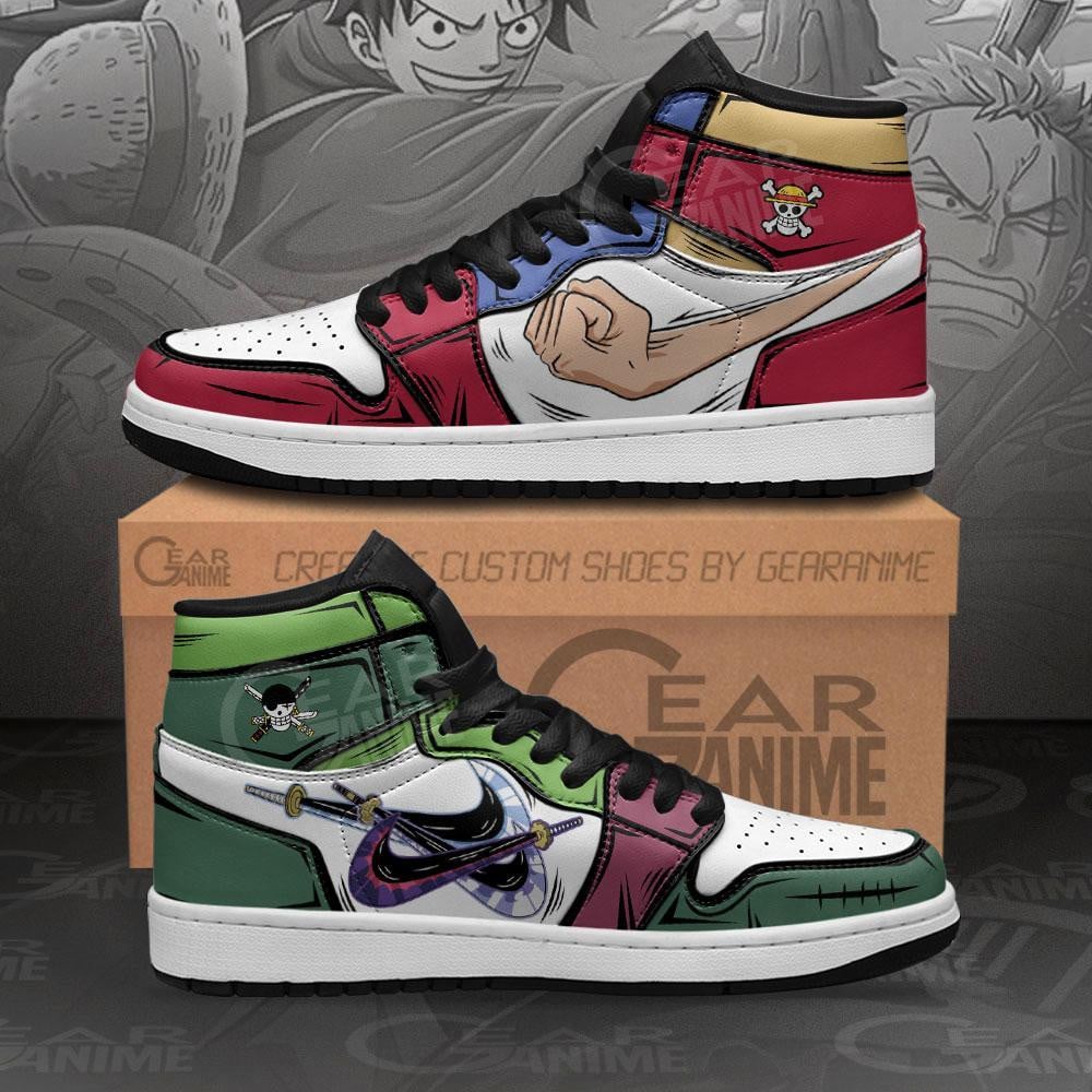 Luffy and Zoro J1s Sneakers Gomu and Santoryu - Image 2