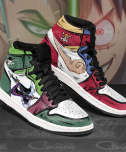 Luffy and Zoro J1s Sneakers Gomu and Santoryu