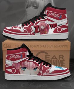 Alternative view of Zero Two J1s Sneakers Anime