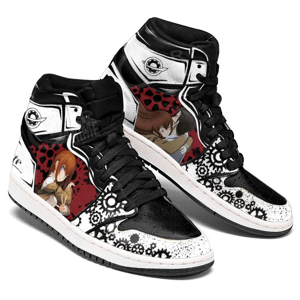 Okabe Rintarou and Makise Kurisu J1s Sneakers Anime MN25 - Image 3