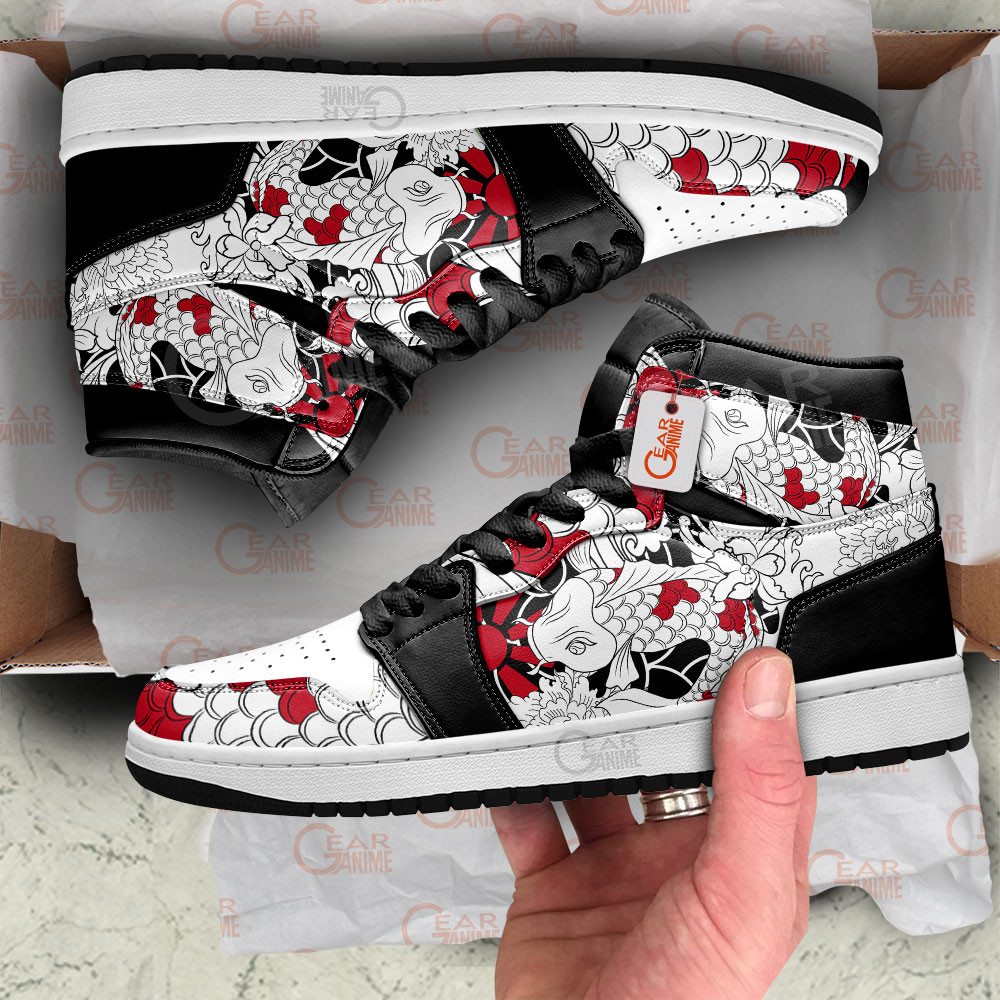 Japanese Koi Fish Tattoo J1s Sneakers - Image 3