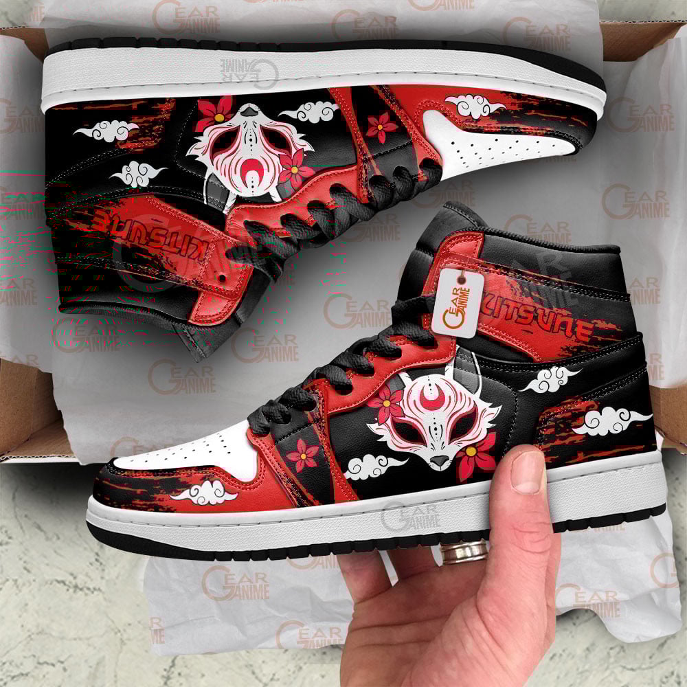 Japanese Kitsune Fox Mask J1s Sneakers - Image 3