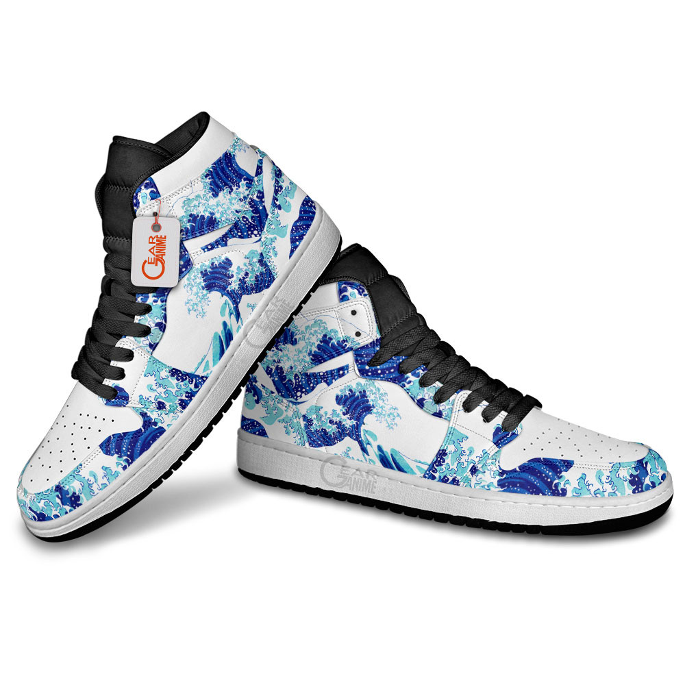 Japanese Kanagawa Great Wave J1s Sneakers - Image 4