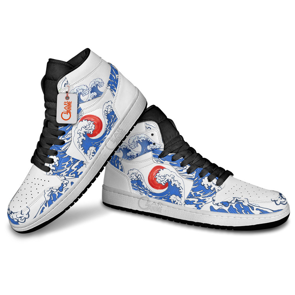 Japanese Kanagawa Wave Red Sun J1s Sneakers 2 - Image 3