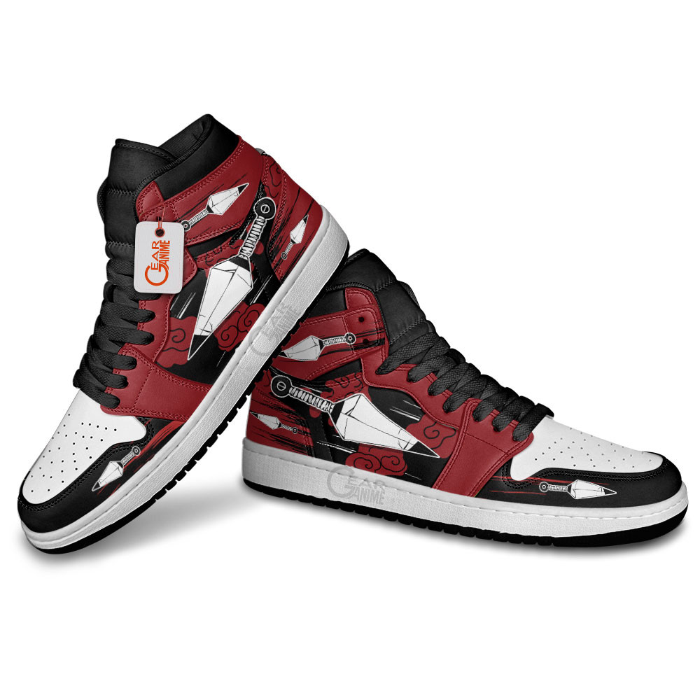 Japanese Ninja Kunai Red Clouds J1s Sneakers - Image 4