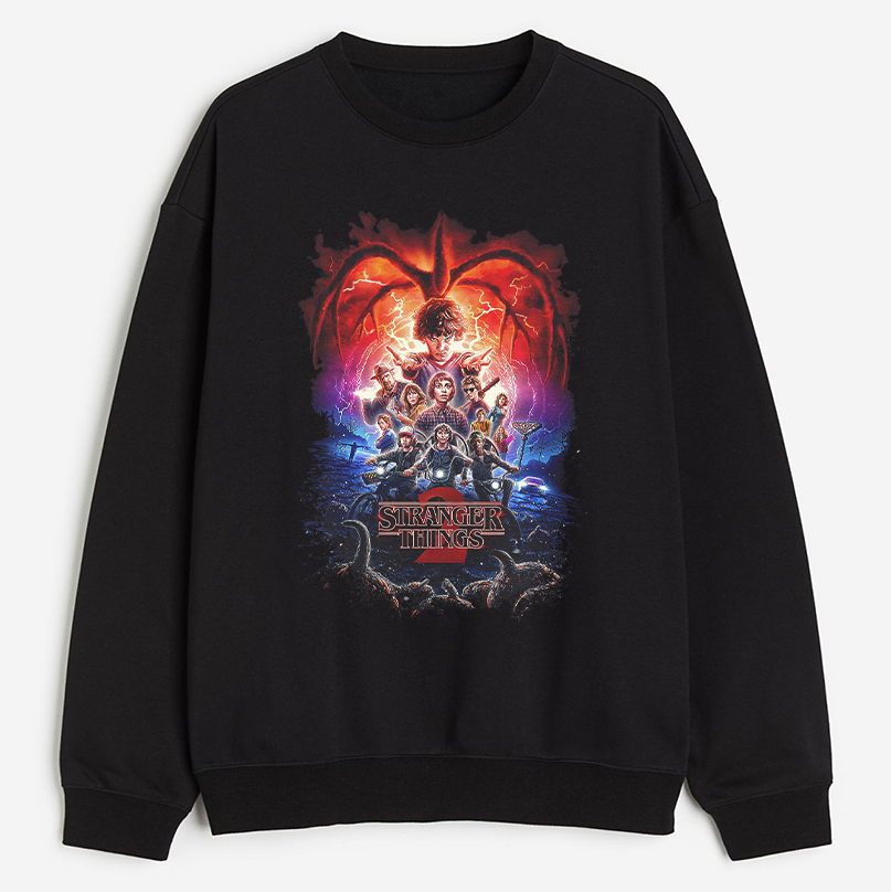 Stranger Things Group Shot Poster Fade T-Shirt, Stranger Things Group Shot Poster Fade Sweatshirt, Hoodie - Image 7