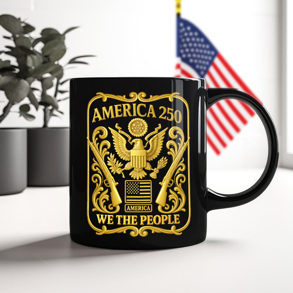 1776 - 2026 America 250th Anniversary Black Mug CH07 899240 - Image 4