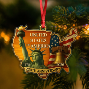 Alternative view of 1776 - 2026 United States 250th Anniversary Acrylic Ornament CH07 899610