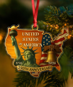 Alternative view of 1776 - 2026 United States 250th Anniversary Acrylic Ornament