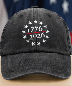 1776 - 2026 USA 250th Anniversary Washed Denim Baseball Cap