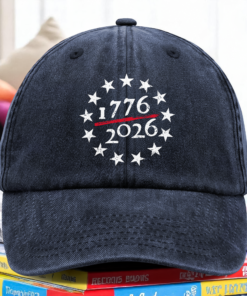 Alternative view of 1776 - 2026 USA 250th Anniversary Washed Denim Baseball Cap
