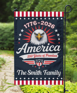 1776-2026 America - 250 Years Of Freedom Personalized Garden Flag