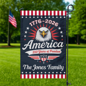 Alternative view of 1776-2026 America - 250 Years Of Freedom Personalized Garden Flag HA75 897110