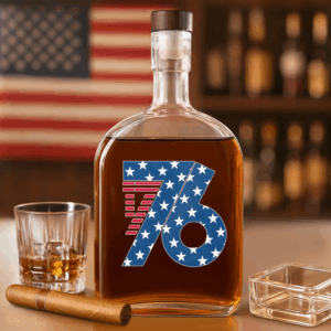 1776 America Patriotic Independence Day Whiskey Bottle HO82 900360