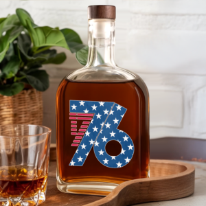 Alternative view of 1776 America Patriotic Independence Day Whiskey Bottle HO82 900360