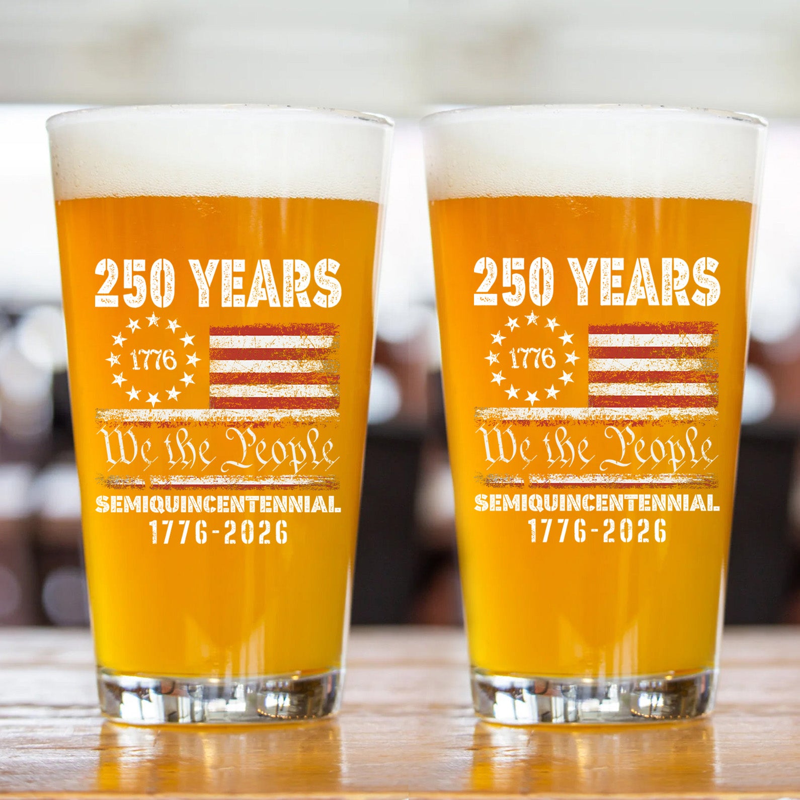 1776 We The People 250 Years Semiquincentennial Glass | Happy 250th Birthday USA | Independence Day Whiskey Glass Beer Glass 682484 - Image 5