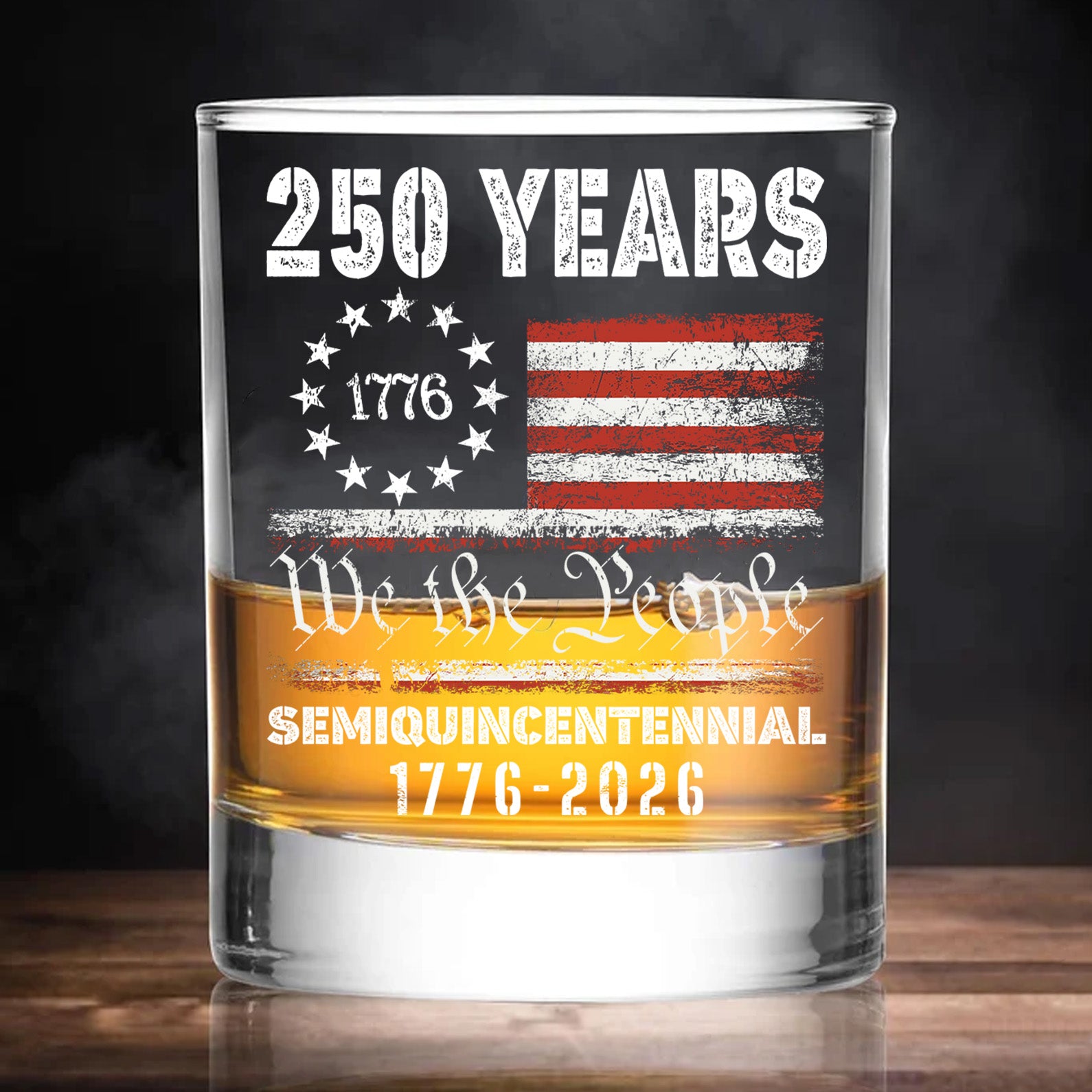 1776 We The People 250 Years Semiquincentennial Glass | Happy 250th Birthday USA | Independence Day Whiskey Glass Beer Glass 682484 - Image 3