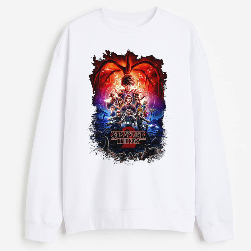 Stranger Things Group Shot Poster Fade T-Shirt, Stranger Things Group Shot Poster Fade Sweatshirt, Hoodie - Image 6