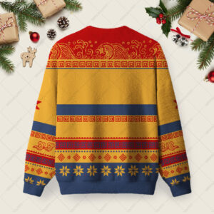 Alternative view of 1984 Orwell Ugly Christmas Fuzzy Fleece Sweatshirt