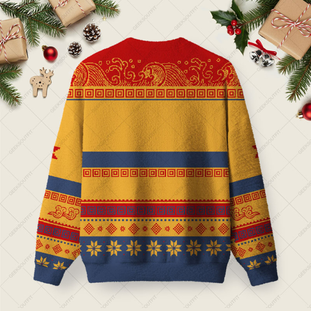 Alternative view of 1984 Orwell Ugly Christmas Fuzzy Fleece Sweatshirt