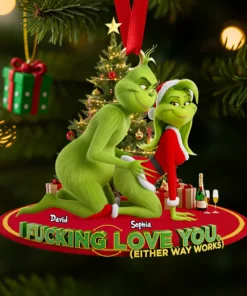 Personalized Grinch Monster Couple Christmas, The Grinch Ornament, Merry Grinchmas Ornament