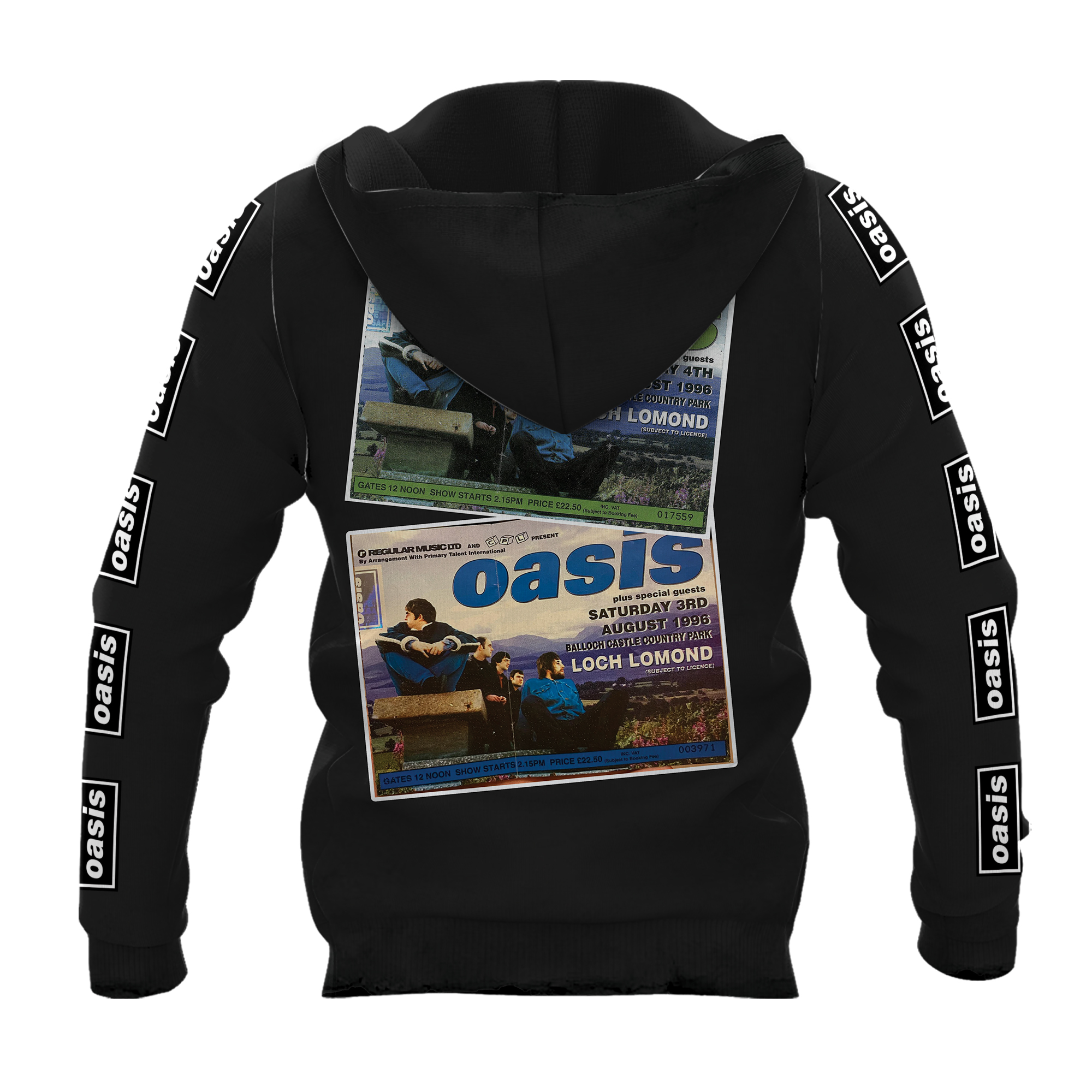1996 Oasis "Oasis" Album Music Classic White Unisex Jersey Reprint - Image 3