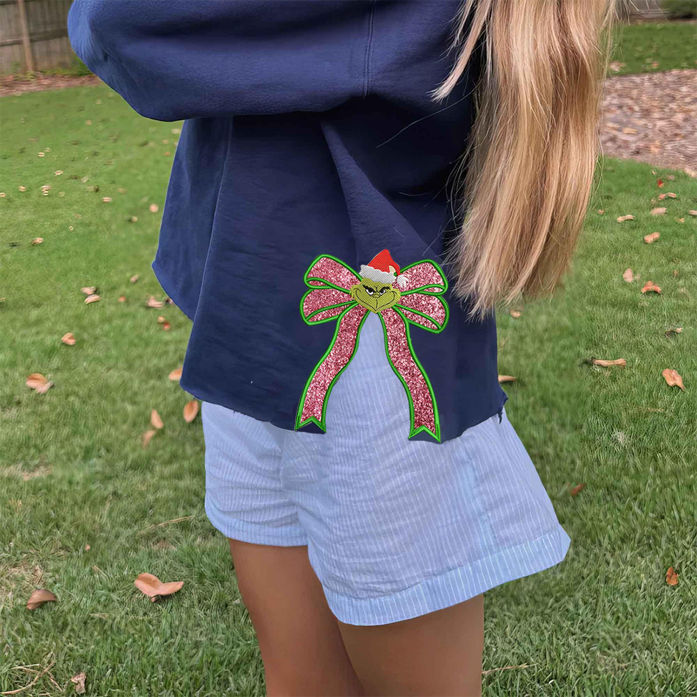 Grinchmas Pregnancy Announcement sweatshirt, Christmas Maternity, Christmas Pregnancy shirt, A little who is due sweatshirt, Baby Reveal - Image 7