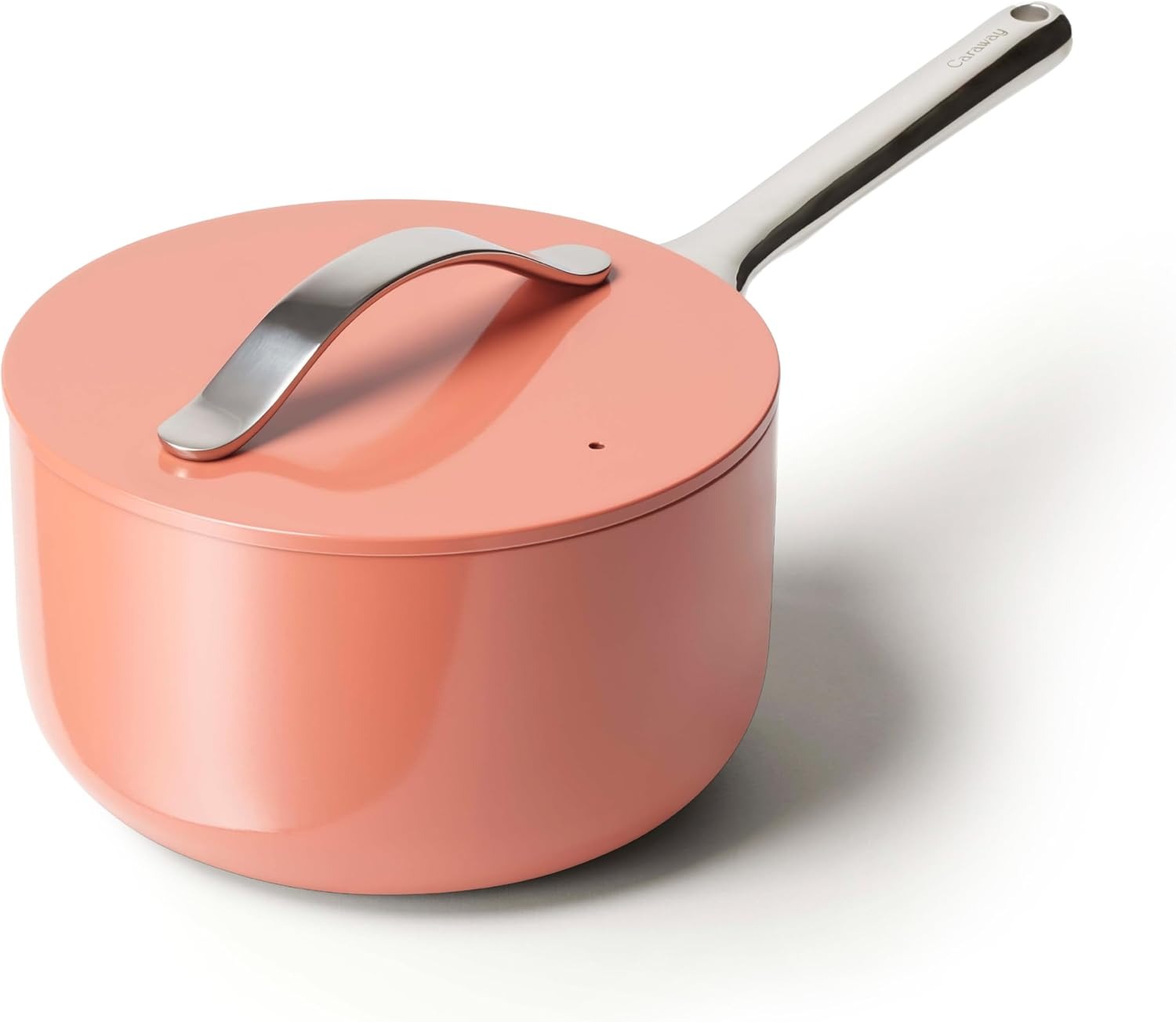 Caraway Home 3-qt Non-Stick Ceramic Sauce Pan, Terracotta - Image 2