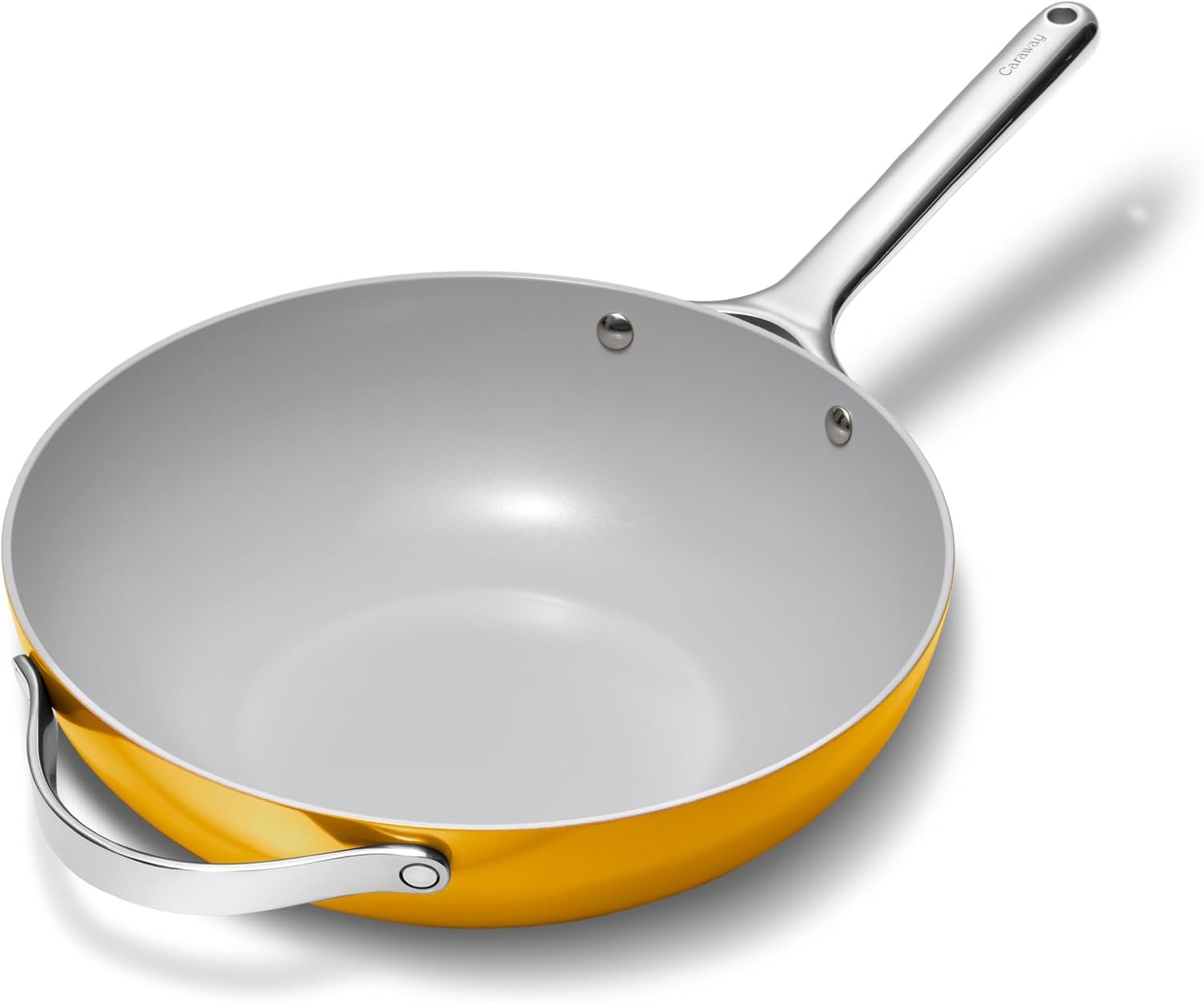 Caraway 12" Nonstick Ceramic Stir Fry Pan, Marigold - Image 2