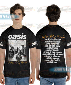 Oasis Definitely Maybe Tracklist T-Shirt