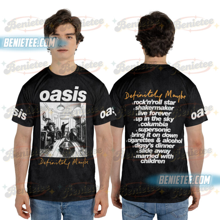 Oasis Definitely Maybe Tracklist T-Shirt