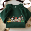 Embroidered Mickey And Friend Christmas Sweatshirt, Disney Christmas Embroidered Shirt, Mickey Minnie Donald Goofy Pluto Xmas, Disney Xmas