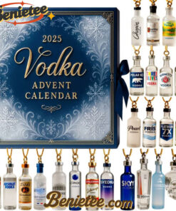 2025 Vodka Advent Calendar, Christmas Countdown Advent Calendar Gift Box with 24 Acrylic Ornaments
