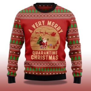 Alternative view of 2025 A Very Merry Quarantine Christmas Ugly Christmas Sweater