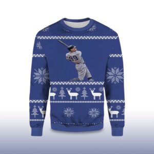 Alternative view of 2025 Aaron Judge 99 Yankees Ugly Christmas Sweater