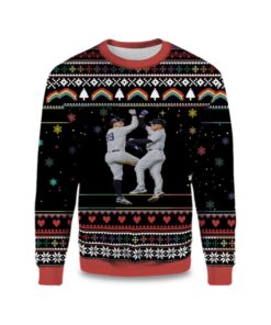 2025 Aaron Judge and Anthony Rizzo NY Yankees Ugly Christmas Sweater