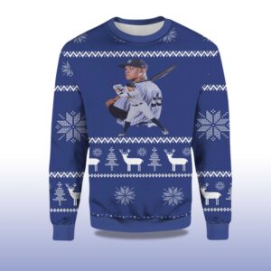 Alternative view of 2025 Aaron Judge Basketball Yankees Ugly Christmas Sweater