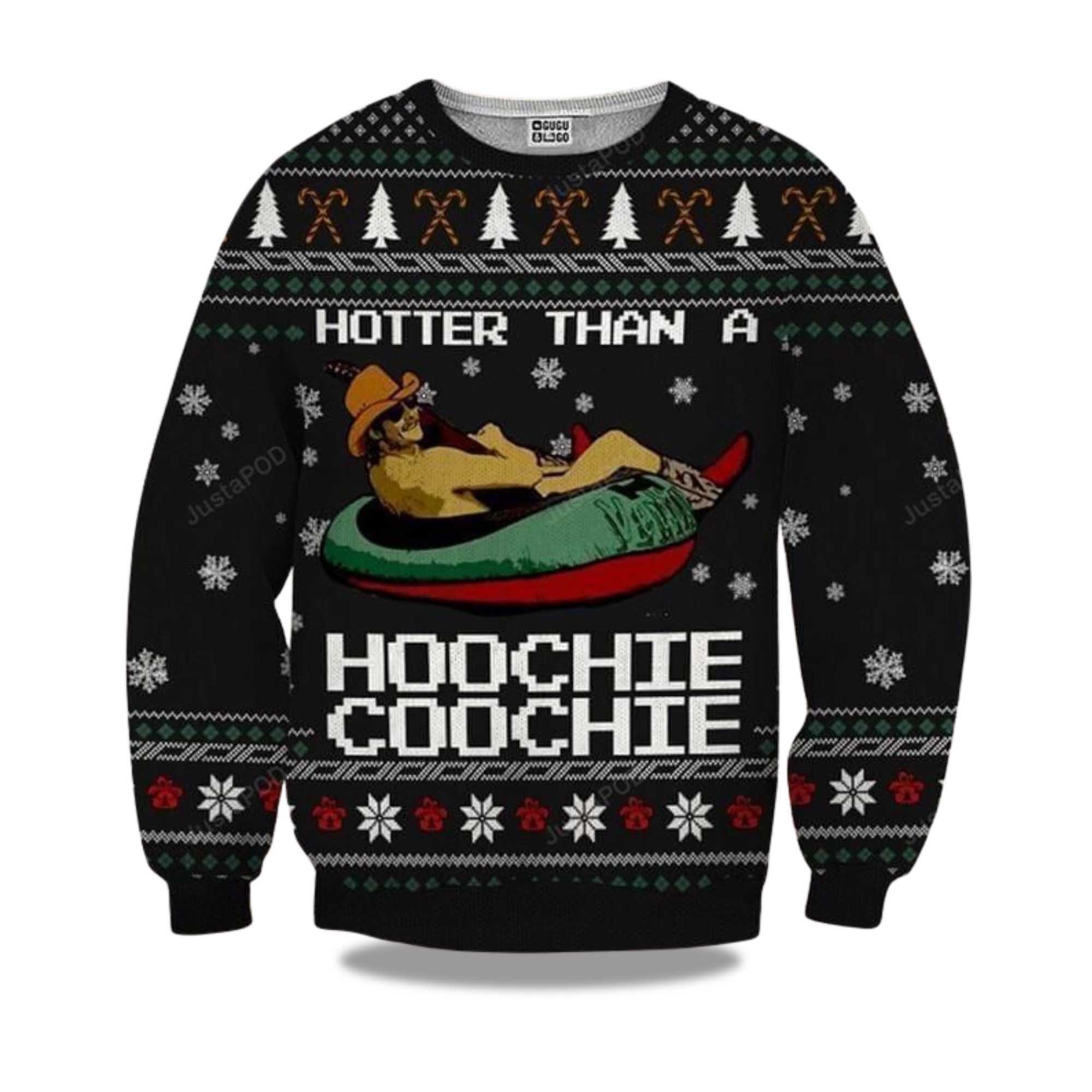 2025 Alan Jackson Hotter Than A Hoochie Coochie Christmas Ugly Sweater