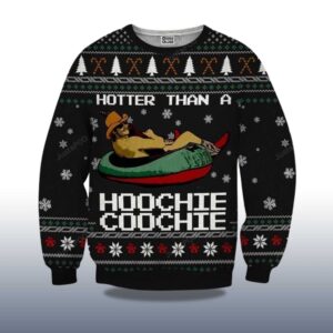 Alternative view of 2025 Alan Jackson Hotter Than A Hoochie Coochie Christmas Ugly Sweater