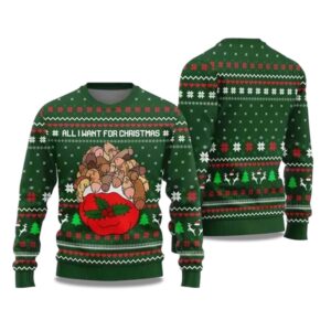 2025 All I Want For Christmas Is Dickmas Naughty Ugly Christmas Sweater