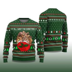 Alternative view of 2025 All I Want For Christmas Is Dickmas Naughty Ugly Christmas Sweater