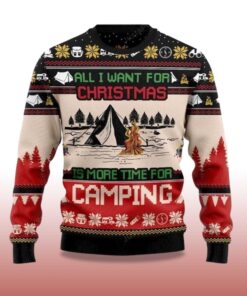 Alternative view of 2025 All I Want For Christmas Is More Time For Camping Ugly Christmas Sweater