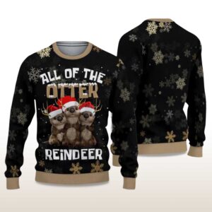 Alternative view of 2025  All Of The Otter Reindeer Ugly Christmas Sweater