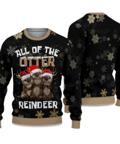 2025  All Of The Otter Reindeer Ugly Christmas Sweater