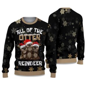 2025  All Of The Otter Reindeer Ugly Christmas Sweater