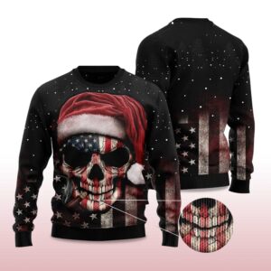 Alternative view of 2025 Amazing Skull Christmas Ugly Christmas Sweater