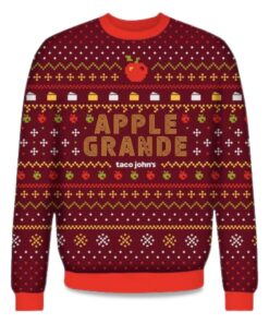 2025 Apple Grande Taco Johns Ugly Christmas Sweater